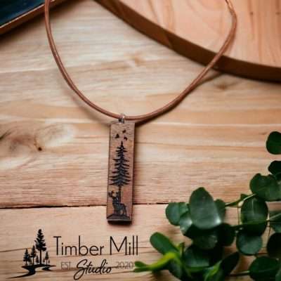 Nature Lover's Handcrafted Wood Pendant
