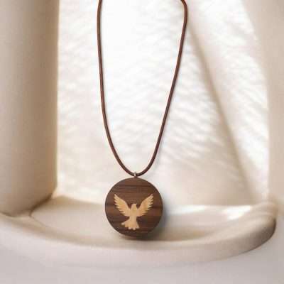 Dove wood pendant